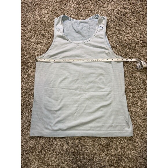 Lululemon Men Metal Vent Tech Tank Top Blue Stretch Your Head Score Without Goal - Picture 3 of 16